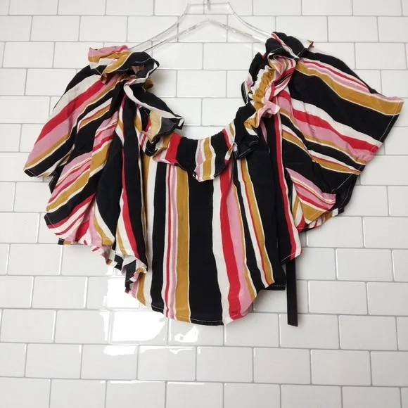 House of‎ harlow flutter sleeve cropped top new xl - Picture 3 of 3